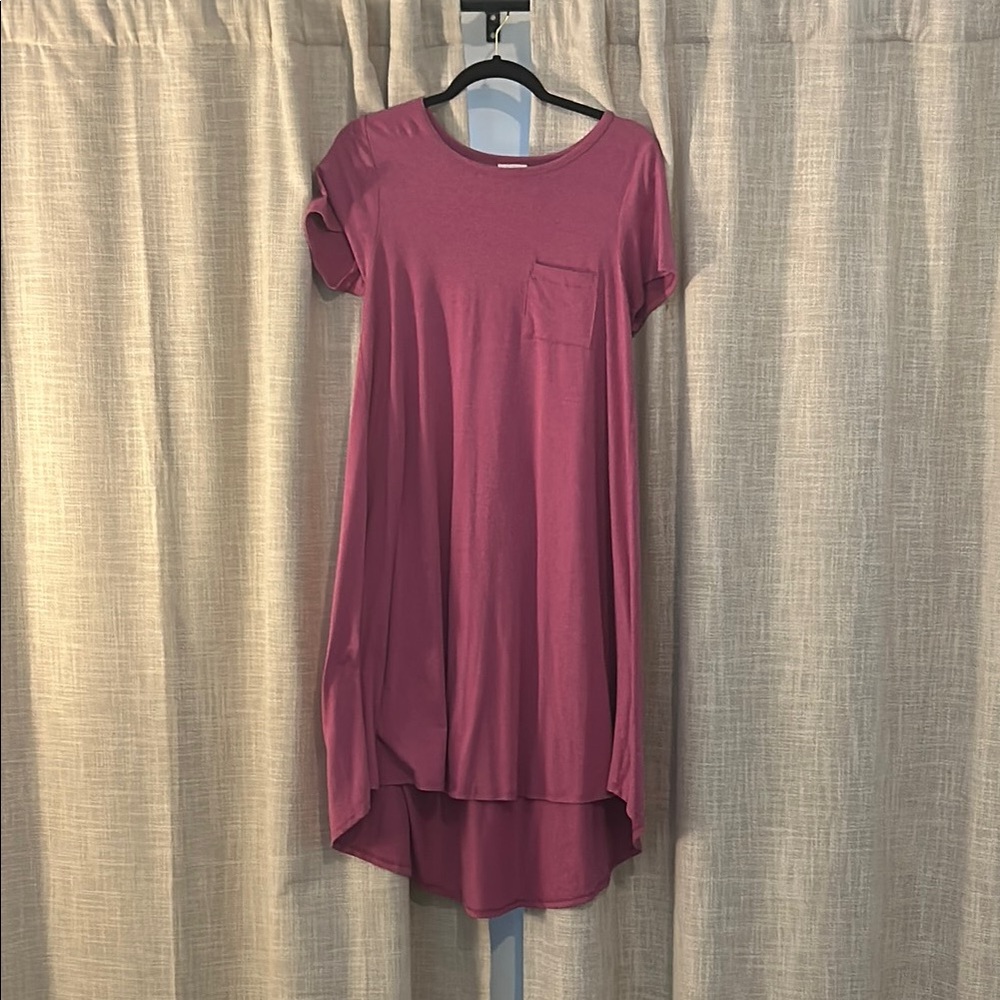 Casual Mauve High-Low Dress
